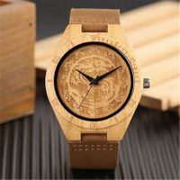 Good luck Bamboo wood watch Men/Women-<br>Lucky dragon design