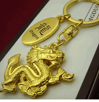 Success Symbol -  Metal Chinese dragon key chain 