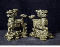 Bronze pair of Qi Lin