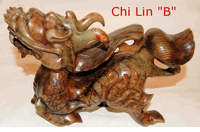 Jade Dragon Qi Lin statue, 8.5 inch  
